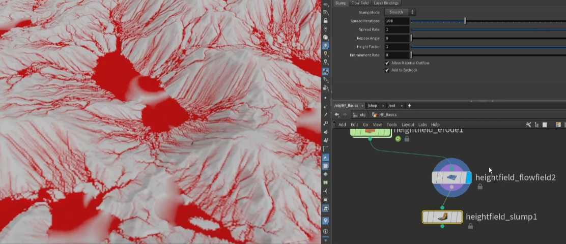 HeightField FlowField和HeightField Slump共同作用下的结果