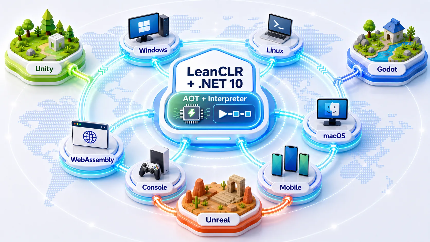 LeanCLR 适配 .NET 10:一个完全跨平台,跨引擎的C#运行时